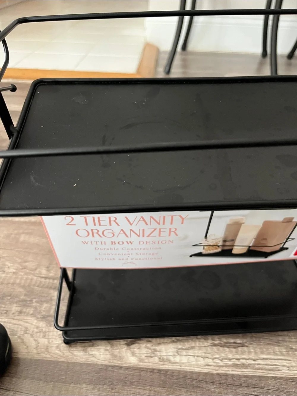 2-Tier Black Vanity Organizer